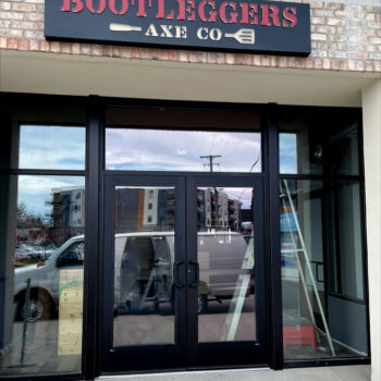 Bootleggers Glass Door Entrance